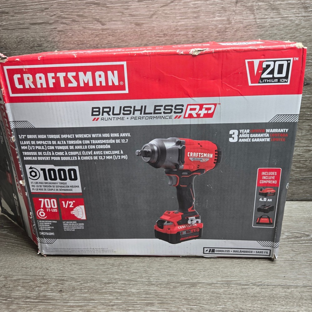 CRAFTSMAN CMCF940 V20 1/2" Cordless Brushless RP High Torque Impact Wrench Only